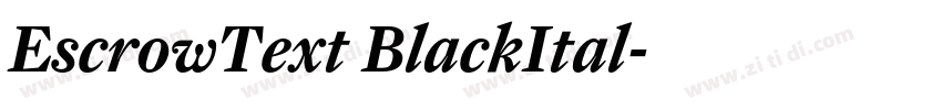EscrowText BlackItal字体转换